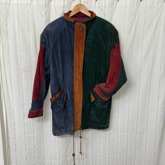 Gitano Jackets & Blazers - Vintage Gitano Multicolor Leather Suede Jacket
